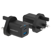 Powerology Wall Charger With Lightning Cable 1.2m Black