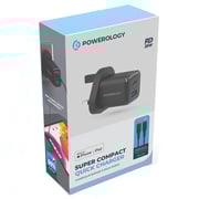 Powerology Wall Charger With Lightning Cable 1.2m Black