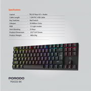 Porodo Wired Gaming Keyboard Black