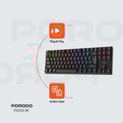 Porodo Wired Gaming Keyboard Black