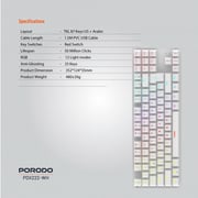 Porodo Wired Gaming Keyboard White