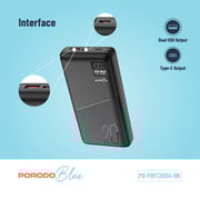 Porodo Power Bank 20000mAh Black PB-PBFCH054-BK