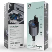Green Lion 4-in-1 Car Charger Grey