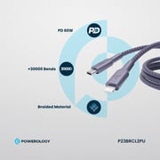 Powerology USB-C To Lightning Cable 2m Purple