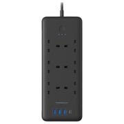 Powerology PWPS48WBK 6 Port Power Strip 3250W