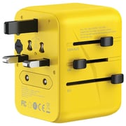 Green Lion 1 Pc Universal Travel Adaptor Yellow