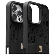 Levelo Morphix Gripstand Case With Cardholder Black iPhone 16 Pro