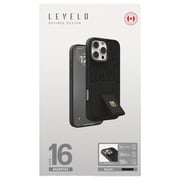 Levelo Morphix Gripstand Case With Cardholder Black iPhone 16 Pro