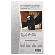 Levelo Morphix Gripstand Case With Cardholder Black iPhone 16 Pro