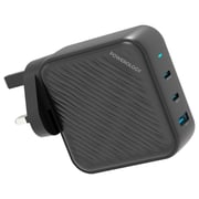Powerology Dual Port GaN Wall Charger Black