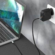 Powerology Dual Port GaN Wall Charger Black