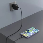 Powerology Dual Port GaN Wall Charger Black