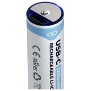 Powerology USB-C Rechargeable AA Battery 1460mAh 4 Pcs