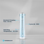 Powerology USB-C Rechargeable AA Battery 1460mAh 4 Pcs
