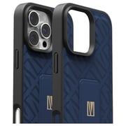 Levelo Morphix Cuero Gripstand Case Blue iPhone 16 Pro Max