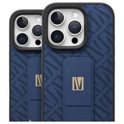 Levelo Morphix Cuero Gripstand Case Blue iPhone 16 Pro Max