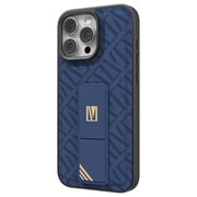 Levelo Morphix Cuero Gripstand Case Blue iPhone 16 Pro Max