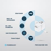 Powerology USB-C GaN Wall Charger White