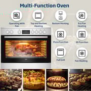 Beko 90x60cm Freestanding Ceramic Electric Cooker, 5 Zones, 8 Functions, 108L, A+ Rating, Stainless Steel - BGM30203EX