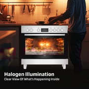 Beko 90x60cm Freestanding Ceramic Electric Cooker, 5 Zones, 8 Functions, 108L, A+ Rating, Stainless Steel - BGM30203EX