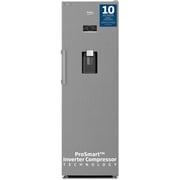 Beko 447L Upright Refrigerator, Single Door, No Frost, Titanium Inox - RLNE500DX