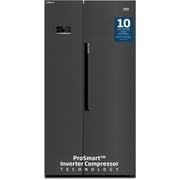 Beko 635L Side-by-Side Refrigerator, NeoFrost Dual Cooling, Dark Inox - GNE741PP