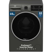 Beko 10kg Front Load Washing Machine, 1400 RPM, 15 Programs, SteamTherapy, AquaTech, Manhattan Grey - WTE1014XM