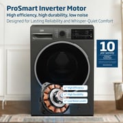 Beko 10kg Front Load Washing Machine, 1400 RPM, 15 Programs, SteamTherapy, AquaTech, Manhattan Grey - WTE1014XM