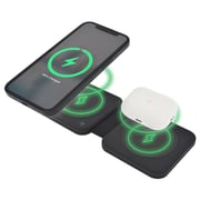 Dviced 2-in-1 Foldable Wireless Charger Black