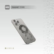 Levelo Luccio 2-in-1 Phone Ring Holder Titanium