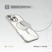 Levelo Claire Bumper Case Titanium iPhone 16 Pro Max