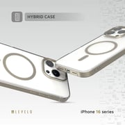 Levelo Claire Bumper Case Titanium iPhone 16 Pro Max
