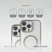 Levelo Claire Bumper Case Titanium iPhone 16 Pro Max