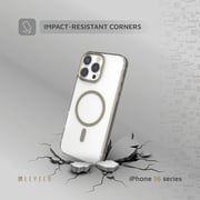 Levelo Claire Bumper Case Titanium iPhone 16 Pro Max