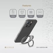 Levelo Lucca Magsafe Phone Ring Holder Matte Black
