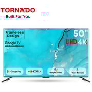 تلفزيون تورنادو دقة 4K جوجل UHD قياس50 بوصة (2024) - موديل 50UA3400G