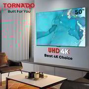 تلفزيون تورنادو دقة 4K جوجل UHD قياس50 بوصة (2024) - موديل 50UA3400G