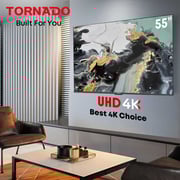 تلفزيون تورنادو بشاشة UHD ودقة 4K يدعم جوجل قياس 55 بوصة (موديل 2024) 55UA3400G