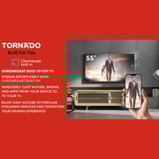 تلفزيون تورنادو بشاشة UHD ودقة 4K يدعم جوجل قياس 55 بوصة (موديل 2024) 55UA3400G