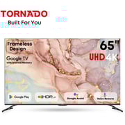تلفزيون تورنادو بشاشة UHD ودقة 4K يدعم جوجل قياس 65 بوصة (موديل 2024) 65UA3400G