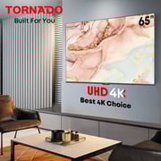 تلفزيون تورنادو بشاشة UHD ودقة 4K يدعم جوجل قياس 65 بوصة (موديل 2024) 65UA3400G