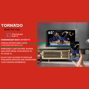 تلفزيون تورنادو بشاشة UHD ودقة 4K يدعم جوجل قياس 65 بوصة (موديل 2024) 65UA3400G