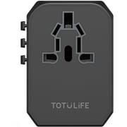 Totulife 1 Pc Universal Travel Adapter Black