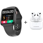 Riversong EA227-SW73 Motive7S Smartwatch Dark Grey + AirFlyL3 EA227 True Wireless Earbuds White