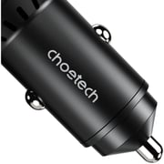 Choetech Dual USB Fast Car Charger Black