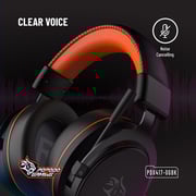 Porodo PDX417OGBK Wired On Ear Gaming Headphones Black