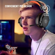 Porodo PDX417OGBK Wired On Ear Gaming Headphones Black