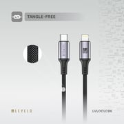 Levelo Otto USB-C to Lightning Leather Cable 1.2m Black