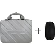 Smartix Premium Designer Laptop Bag Silver 16Inch + Wireless Mouse
