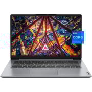 Lenovo IdeaPad 1 14IAU7 (2022) Laptop - 12th Gen / Intel Core i3-1215U / 14inch HD / 1TB SSD / 8GB RAM / Shared Intel UHD Graphics / Windows 11 Home / English & Arabic Keyboard / Cloud Grey / Middle East Version - [82QC0076AX]